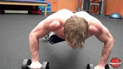 Dumbbell Push-Up into a Row