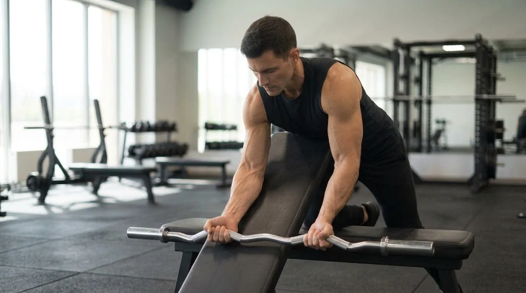 EZ Bar Spider Curl Workout exercise