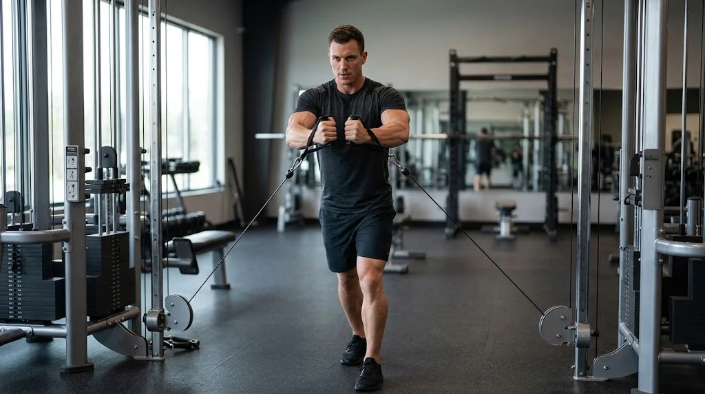 Standing Incline Cable Chest Fly exercise