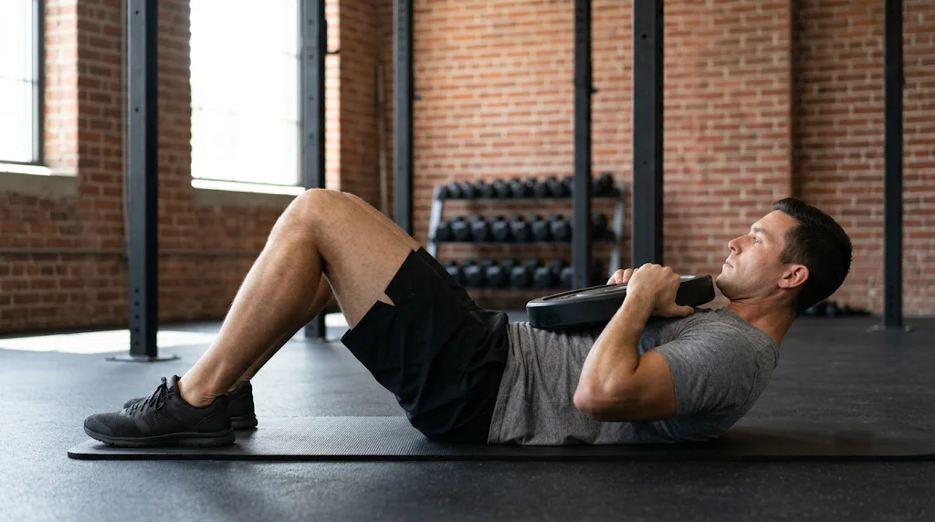 Plate Crunch exercise