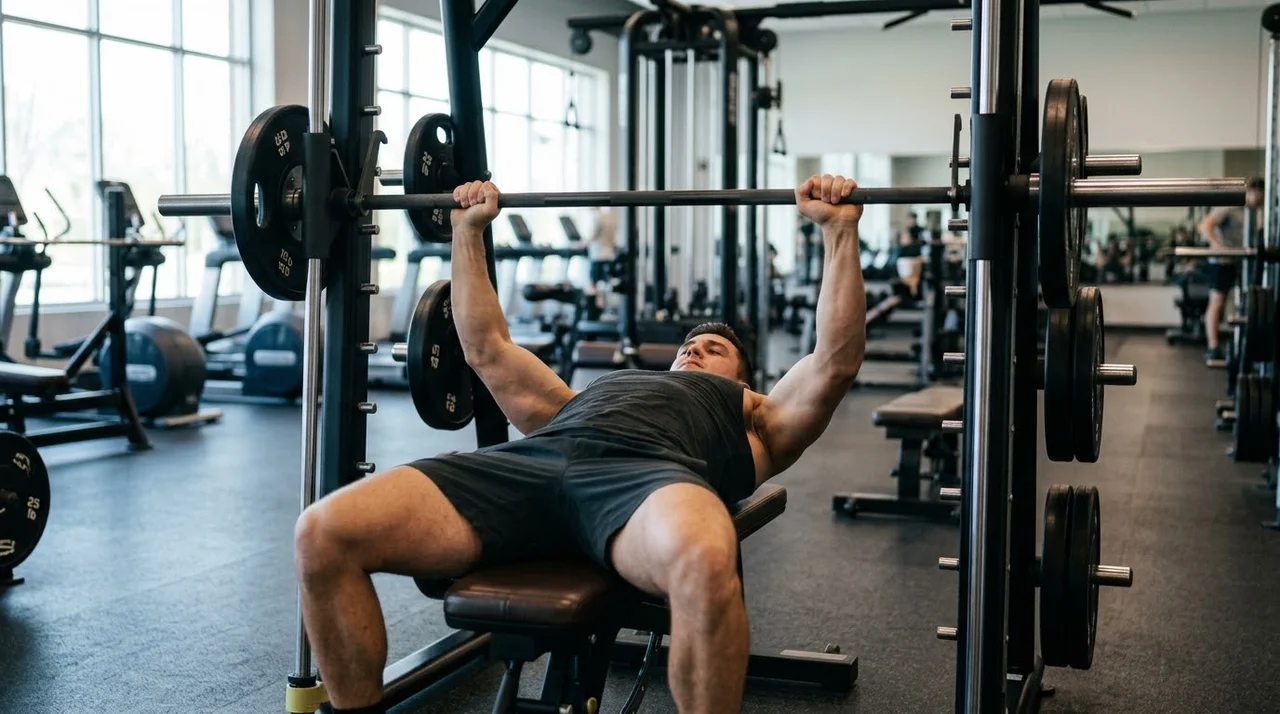 Smith Machine Bench Press: Fixed-Path Chest Press exercise