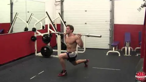 Barbell Stepping Lunge