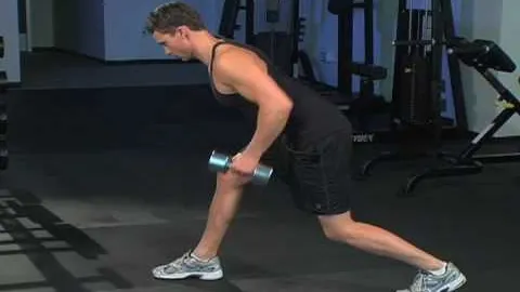 Hold Lunge with Dumbbell Row