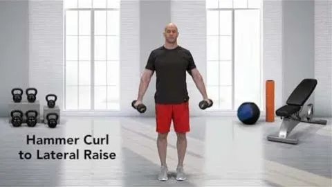 Hammer Curl to Lateral Raise