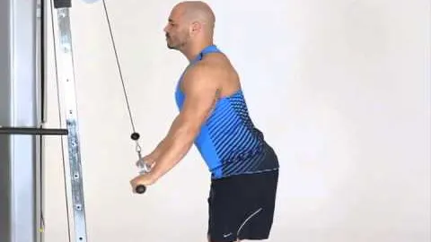 Standing Cable Tricep Pushdowns Wide Overhand Grip
