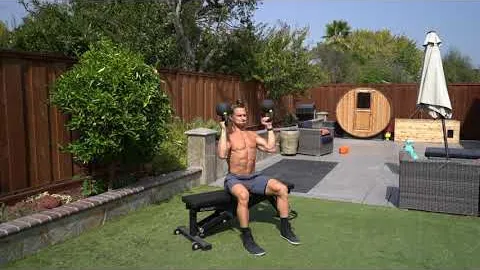 Seated Kettlebell Press Bottoms Up