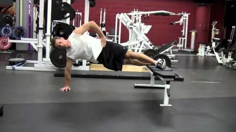 Side Plank on Bench with Movement