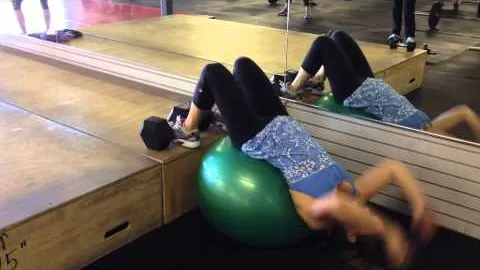 Decline Stability Ball Sit-up