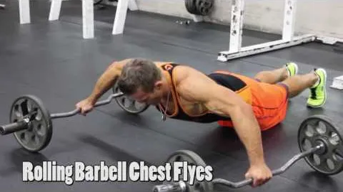 Rolling Barbell Chest Fly