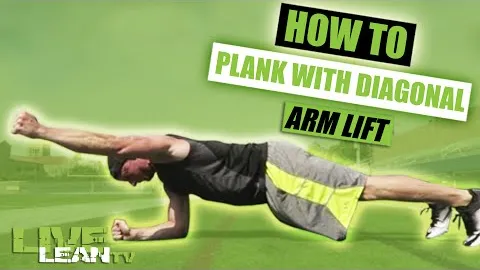 PLANK WITH DIAGONAL ARM LIFT