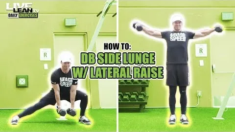 DUMBBELL SIDE LUNGE WITH LATERAL RAISE