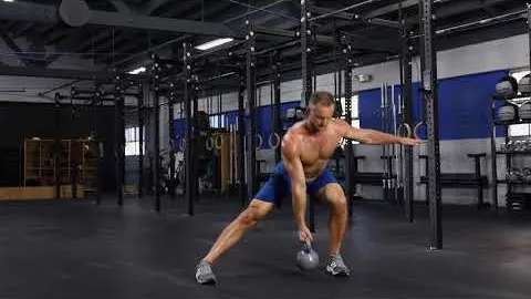 One arm kettlebell lateral lunge