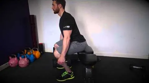 Dumbbell Squat to Bench