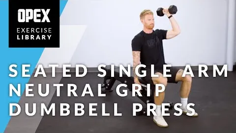 Seated One Arm Neutral Grip Dumbbell Press