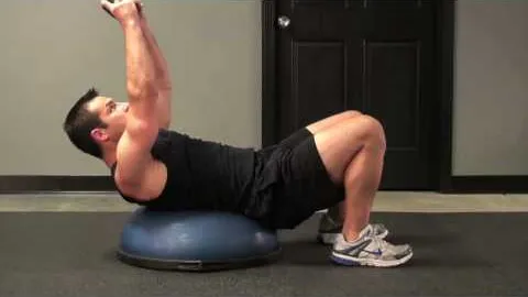 Weighted Crunches on Bosu Ball