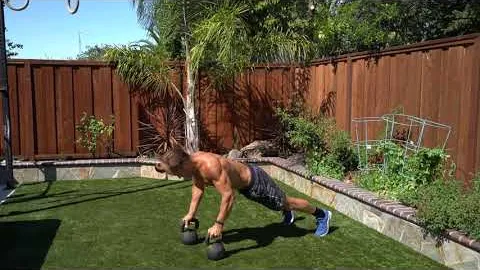 Kettlebell Push Up with Shoulder Tap