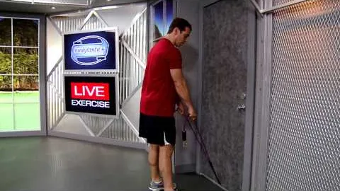 Standing Back Extension with Resistance Bands