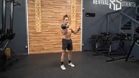 Single Arm Kettlebell Hang clean and press