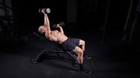 Alternating Dumbbell Incline Bench Press Top Down