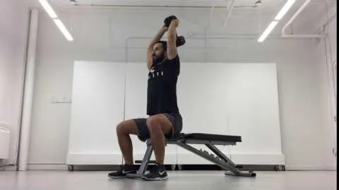 Seated Overhead Triceps Dumbbell Extension