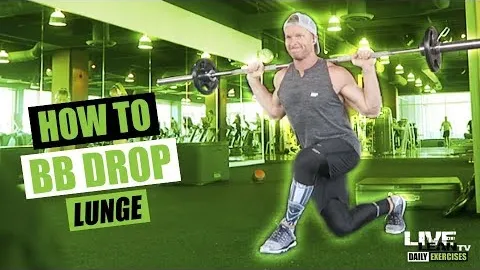 BARBELL DROP LUNGE