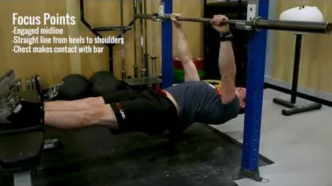 Inverted Barbell Row Static Hold