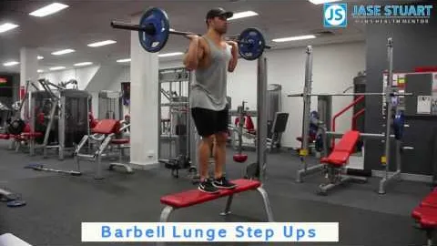 Barbell Lunge Step Up