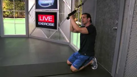 Kneeling Overhead Triceps Extension with Resistance Bands