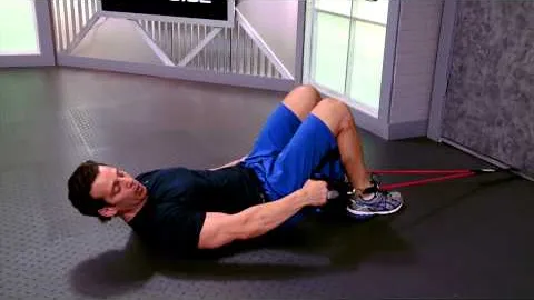 Lying Biceps Curl Low with Resistance Bands