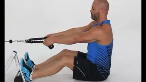 Seated Cable Rope Row Elbows High