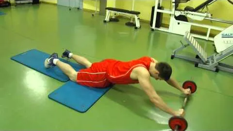 Barbell Ab Rollout-On Knees