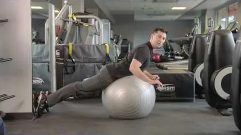 Stability Ball Back Extension With Rotation