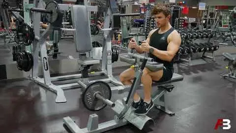 Seated Single Leg Calf Raise Machine