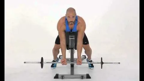 Prone Incline Barbell Curls Close Grip