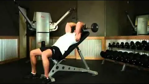 Incline Barbell Triceps Extension