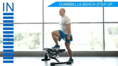 DUMBBELL BENCH STEP UP