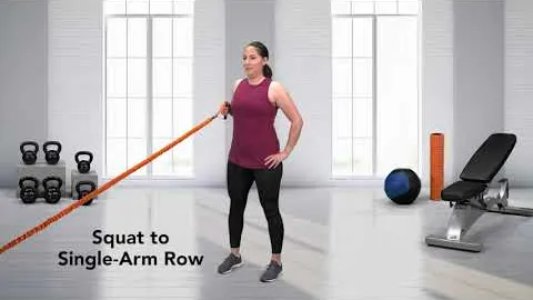 Squat to Single-Arm Row