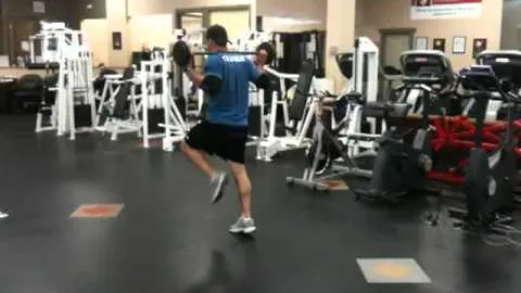 Barbell Walking Double Lunge