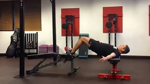 Two-Bench Hip Thrust and Leg Curl