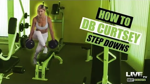 DUMBBELL CURTSEY STEP DOWN