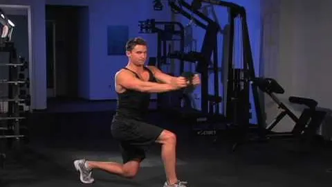 Alternate Step-Back Lunges with Plate Twist