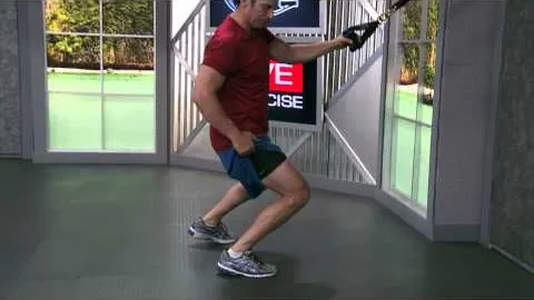 X Squat with resistance bands