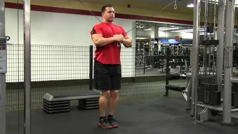 Standing Cable Crossover Tricep Extension