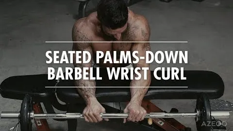 Seated Palms Down Barbell Wrist Curl