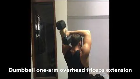 Dumbbell one-arm overhead triceps extension