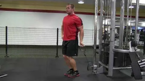 Standing Single Arm Reverse Cable Front Raise