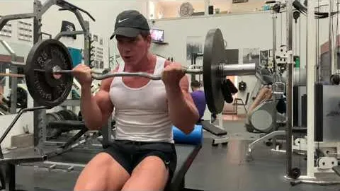 Seated EZ Barbell Curl