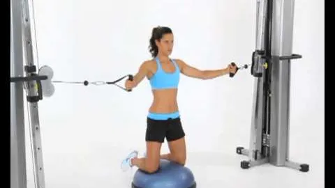 Kneeling Cable Chest Fly on Bosu