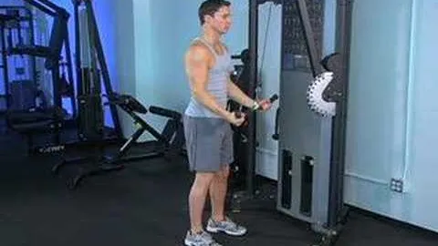 Cable Triceps Bar Pull-Down