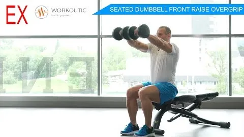 SEATED DUMBBELL FRONT RAISE OVERGRIP